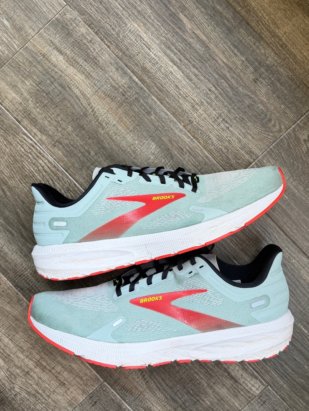 Brooks Launch 9 Men Mint Athletic Running Shoes Sneakers Size 12